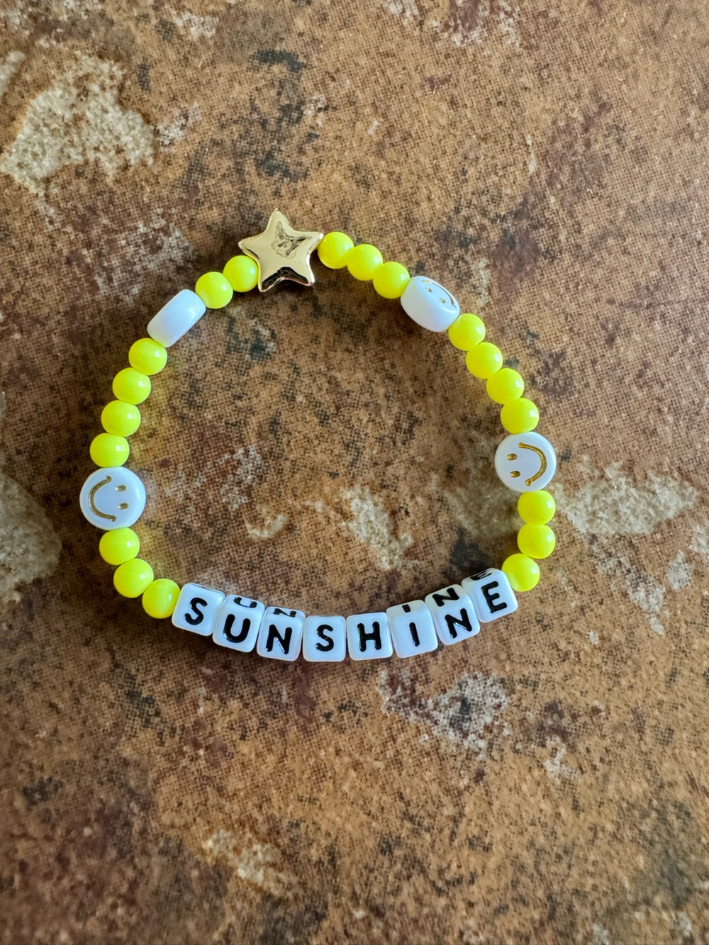 Little Words Project Sunshine Yellow Beaded Bracelet